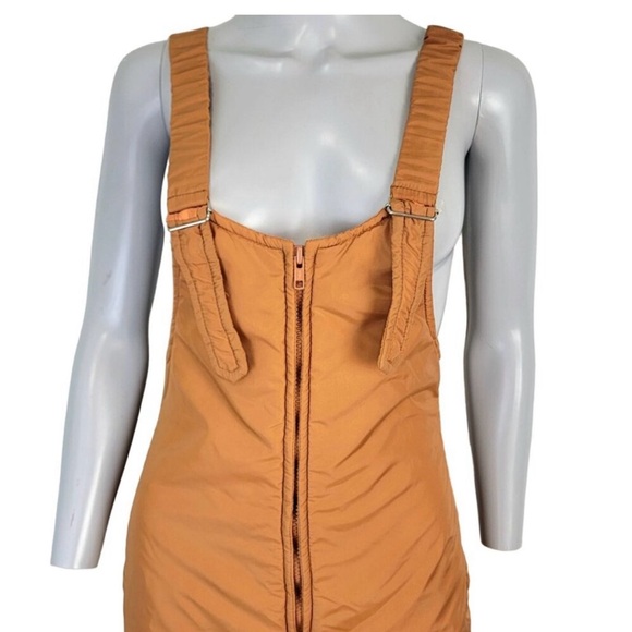 Subello Vintage 70s Ski Set Women 8 Orange Yellow Jacket Snow Bib Flare Pants M - Picture 12 of 16